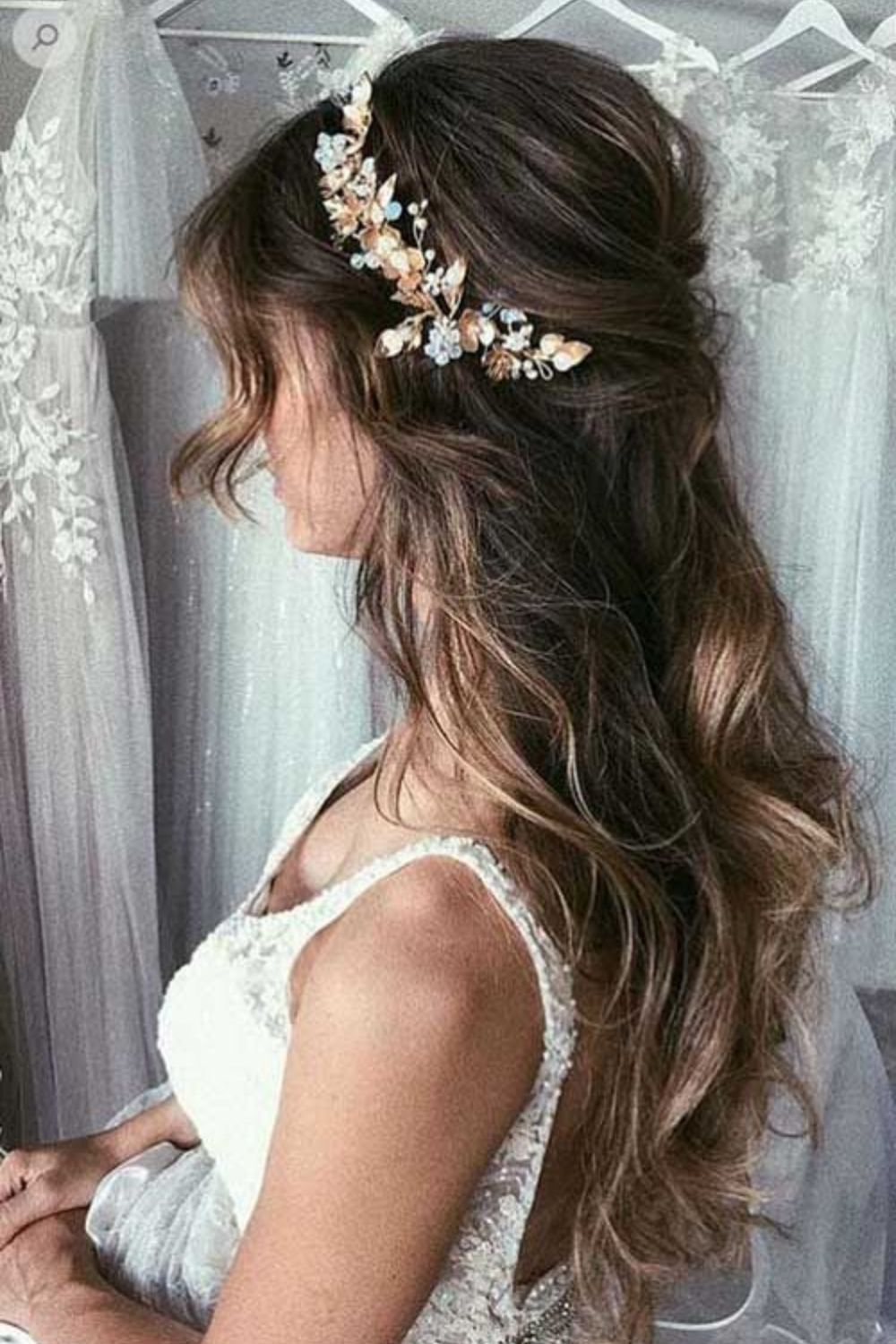penteados para noiva com tiara